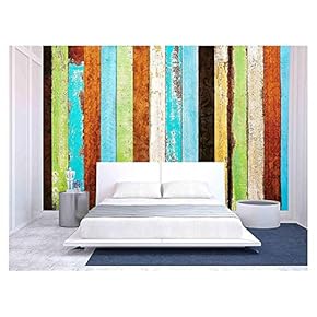 Vintage Rough Wood Plank Abstract for Background - Removable Wall Mural | Self-Adhesive Large Wallpaper - 66x96 inches