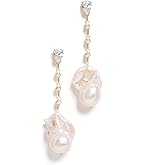 By Adina Eden Women's 14k Dangling Baroque Pearl Stud Earrings