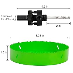 HLOFIZI 8-1/4 Inch Hole Saw Bi-Metal for