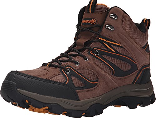 Nevados men s talus hiking boot, dark tan/black/orange,…