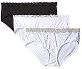 Olga Women's Without A Stitch Lace Hipster 3-Pack Panty