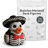 Skeleton Mariachi Duck Dia de Los Muertos Figurine - Articulated Detailed Cultural Collectible Decor for Adult Collector Desk Shelf Display and Mexican Holiday Fans Gift - 3D Printed in Canada