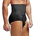 Haseil Men's Slimming Body Shaper High Waist Abdomen Tummy Control Shaping Brief, Black, TagsizeXL=USsizeL