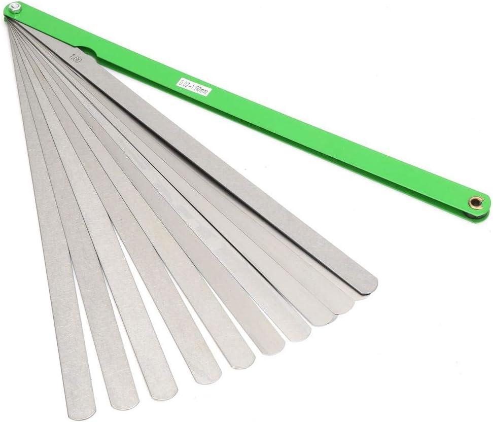 Medidor de espesor de 300 mm 17 cuchillas Herramienta de medición de separación métrica de acero inoxidable 0.02 mm-1 mm