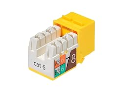 Monoprice Cat6 Punch Down Keystone Jack, Yellow