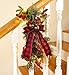 Lighted Bannister Christmas Swag - Indoor Home Decoration - Red