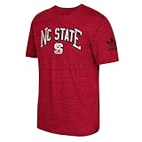 NCAA North Carolina State Wolfpack Men's Deadstock Arch Tri-Blend Short Sleeve Tee, Large, Power Red Heathered