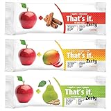 That's It Fruit Bar Zesty, Variety 12 Pack, (3 Flavors)( Apple+Pear&Ginger, Apple+Mango&Chili,Apple+Cinnamon)