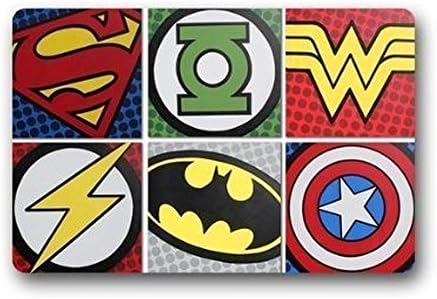 Heymat Custom Door Mat Super Hero Welcome Door Mat Rug Indoor/Outdoor Mats Welcome Doormat