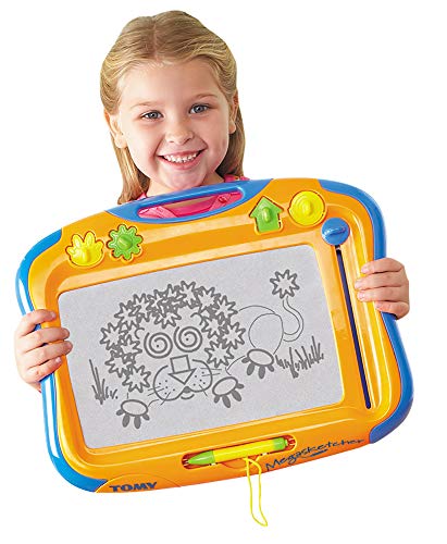 TOMY T6555 Megasketcher High Resolution Magnetic Drawing Board for Kids - Arts and Crafts Doodle and Scribble Board - Suitable from 3 years, Assorted color