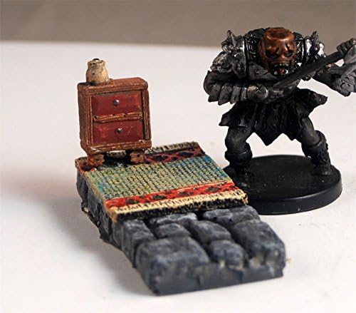 Painted furniture built as terrain scenery for 25mm wargames (such as Hordes or Warmachine), and Role Playing Games (RPG) like Dungeons and Dragons (D&amp;D)