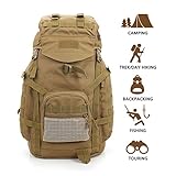 Hisea Military Tactical Backpack Large 3 Day Assault Pack Army Molle Bug Out Bag Backpacks 60L