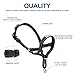 Pawaboo Dog Muzzle, Head Halter Collar for Dog, Pet Nylon Reflective Adjustable Loop Anti-Biting Barking Control Easy Fit Dogs Stops Dogs Pulling Head Leash, Small Size, Black
