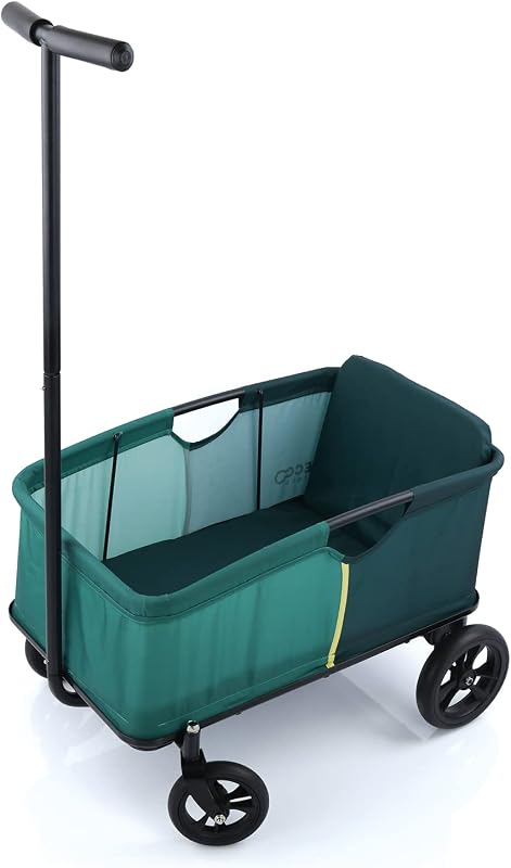 Eco Light Carro Playa, Carro Transporte Playa con Asiento para 1 Niño, Carro para Niños Plegable, Carro Plegable hasta 50 kg, Verde