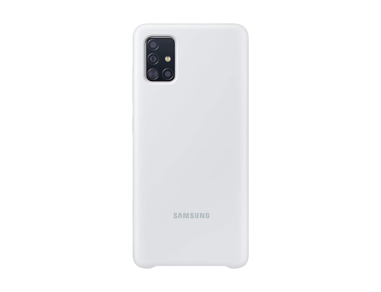Samsung Original Galaxy A51 Soft Touch Silicone Cover/Mobile Phone Case - White