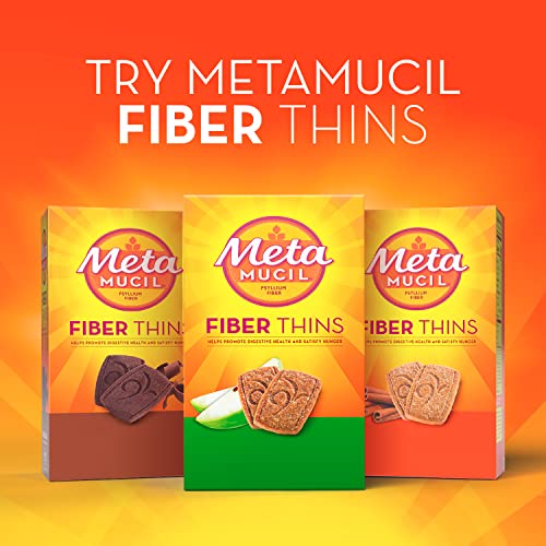 Metamucil, Fiber Thins, Daily Psyllium Husk Fiber Supplement, Supports Digestive Health and