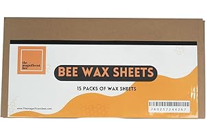 The Magnificent Bee 15 Packs Bee Honey Sheets Beehive Wax Foundation Natural Beeswax Foundation Beekeeping Equipment Bee Comb Honey Frame | USA Brand