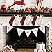 LimBridge Christmas Mini Stockings, 6 Pack 7 inches Knitted Knit Rustic Stocking Decorations for Whole Family, Burgundy and Cream