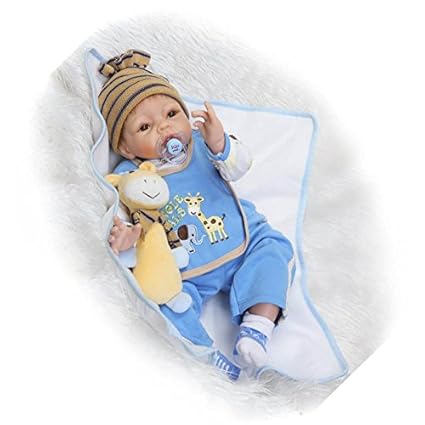 Icradle Realistic 22 inch 55cm Soft Silicone Vinyl Reborn Dolls Real Looking Baby Girl Doll Cotton S