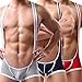 FEESHOW Men's Suspender Singlet Bulge Pouch Leotard Bodysuit Underwear Briefs