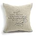 WUWE Cotton Linen Square Vintage Throw Pillow Case Shell Decorative Cushion Cover Pillowcase Love Series (Pack of six)