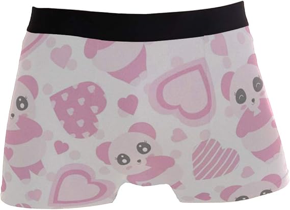 Amazon ピンクのパンダ 心 可愛い ボクサーパンツメンズ パンツ ブリーフ ショットパンツ 前閉じ メンズ下着 通気 吸汗 速乾 セクシー S Xl ブリーフ 通販