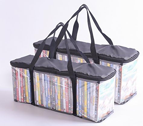 Imperius DVD Storage Collection Bag Clear Black Set of 2 Each holds 40 DVD