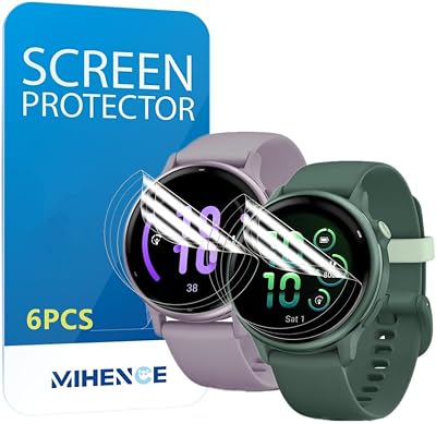 MIHENCE Screen Protector for Garmin Vivoactive 6 / 5 TPU HD Film 6-Pack