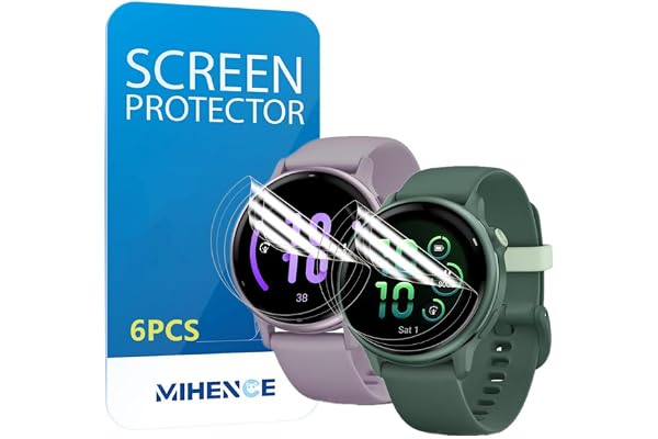 MIHENCE Compatible for Garmin vívoactive 6 / vívoactive 5 Screen Protector, TPU HD Full Coverage Invisible Protective Film (6