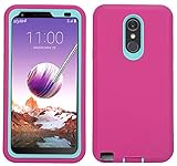 LG Stylo 4 Case, Hybrid High Impact Resistant Rugged Full-Body Shockproof Tri-Layer Heavy Duty Case, with Kickstand & Built-in Screen Protector for LG Stylo 4/ LG Stylo 4 Plus (Rose)
