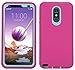 LG Stylo 4 Case, Hybrid High Impact Resistant Rugged Full-Body Shockproof Tri-Layer Heavy Duty Case, with Kickstand & Built-in Screen Protector for LG Stylo 4/ LG Stylo 4 Plus (Rose)