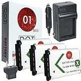 DOT-01 3X Brand 1800 mAh Replacement Sony M8 Batteries and Charger for Sony DSC-HX400V Digital Camera and Sony M8
