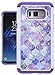 Galaxy S8 Plus Case, Nuomaofly [Creative] Studded Rhinestone Crystal Bling Hybrid Armor Defender Protective Case Cover for Samsung Galaxy S8 Plus (Purple)