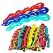 Joyin Toy 180 Pieces Party Balloons Assorted Color Latex Balloons 3 Style with Hand Held Air Inflator and 8 colors of Crimped Curling Ribbons