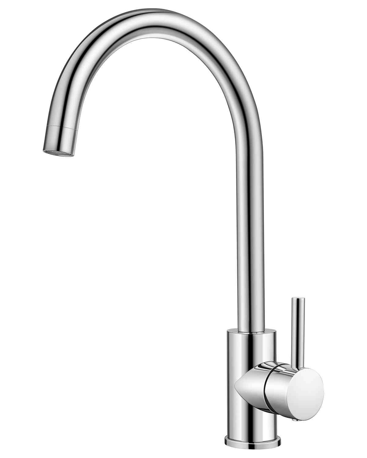 Borlon Kitchen Sink Mixer Tap with UK Standard Hoses, Chrome Finish Monobloc Single Lever Basin Mixer Tap