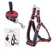ARIKON Dog Leash Harness, Adjustable and Heavy Duty Durable Denim Dog Leash Collar for Training Walking Running, Best for Large Medium Small Dog