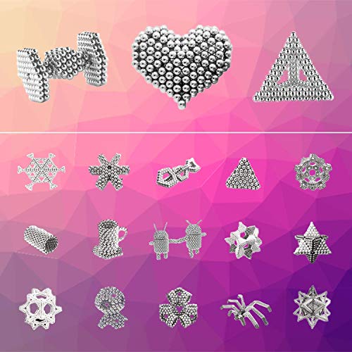 EJOYFL Magnetic Sculpture Toys, Magnet Cube Building Blocks 5MM 216Pcs Magnetic Toys Intelligence Development Blocks Office Desk Toy Stress Relief for Adults