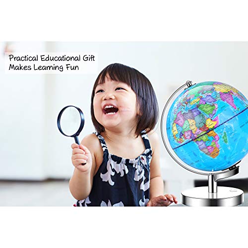 4 IKONG+Illuminated+Globe+Stand+Kids+Globe+Built+Educational+Desktop+Magnifying+Glass