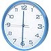Vremi 10 Inch Silent Universal Round Wall Clock - AA Battery Operated Colorful Analog Clock for Home Office Classroom or Garage - Easy to Install Non Ticking Indoor Decorative Easy Read Clock - Blue