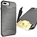 CoverON [SecureCard Series] Fit iPhone 8 Plus Case with Card Holder, iPhone 7 Plus Case, Protective Hybrid Cover with Card Slot and Kickstand for Apple iPhone 8 Plus/iPhone 7 Plus - Gunmetal Grey