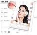 LED Lighted Makeup Mirror with Removable 10x Magnifying - ASSIS Vanity Mirror Led Cosmetic Mirror, Smart Touch Makeup Mirror with Light (18 LED) , Wall Mount Make Up Mirror