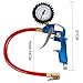 Wonderoto Tire Inflator with Gauge with Maximum 150 Psi- Great Handle-Easy to Use- Work with all Tires-Color Blue and Red