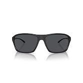 ARNETTE Man Sunglasses Matte Black Frame, Dark Grey Lenses, 63MM
