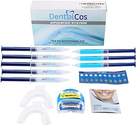Kit de blanqueamiento profesional de dientes - Acción segurade blanqueo - Juego completo de productos de cuidado dental con gel, bandejas de boca, luz LED, caja y gel de remineralización