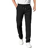 Haloumoning Boys School Uniform Chino Pants Kids Youth Drawstring Elastic Waist Twill Pants with Pockets 5-14 Years