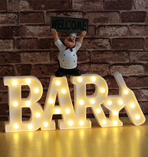 LBstyle LED Letters Light Batteries Operated LED Marquee Sign Illuminated Home Wedding Decorations Bar