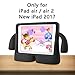 Lioeo iPad Pro 9.7 Case Kids iPad Air Case Kids iPad Air 2 Case Cartoon LightWeight Shockproof Durable Protection Cases EVA Foam Protective Cases and Covers for Apple iPad 5 6 New iPad 2017 (Black)