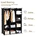 Tespo portable clothes wardrobe closet storage organizer with doors 12cubes,black,white