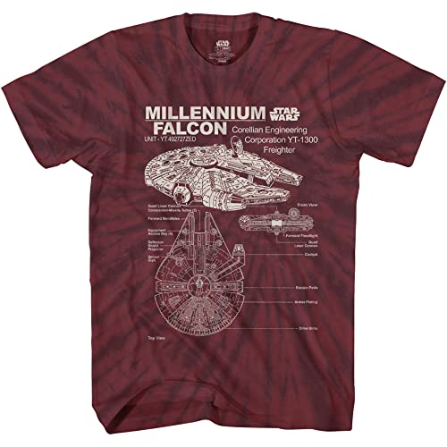 STAR WARS CORELLIAN FREIGHTER MILLENNIUM FALCON ADULT TEE...