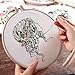 2 Set of Handmade Embroidery Starter Kit with Partten Cross Stitch Kit Including Embroidery Cloth,Bamboo Embroidery Hoop, Color Threads, and Tools Kit for Beginner (#2) …